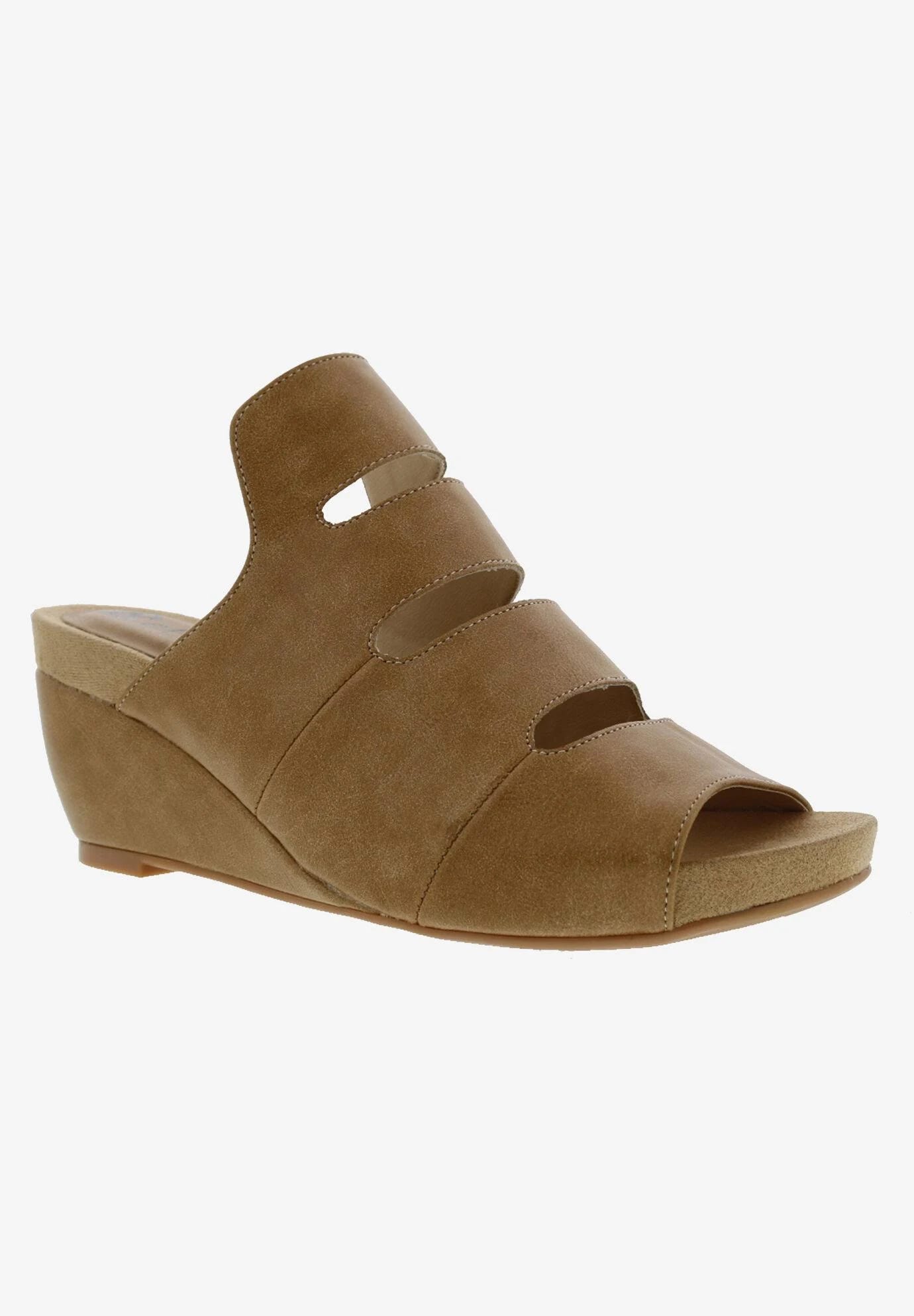 Fashionable Bellini Whit Wedge Sandals in Natural Size 12 | Image