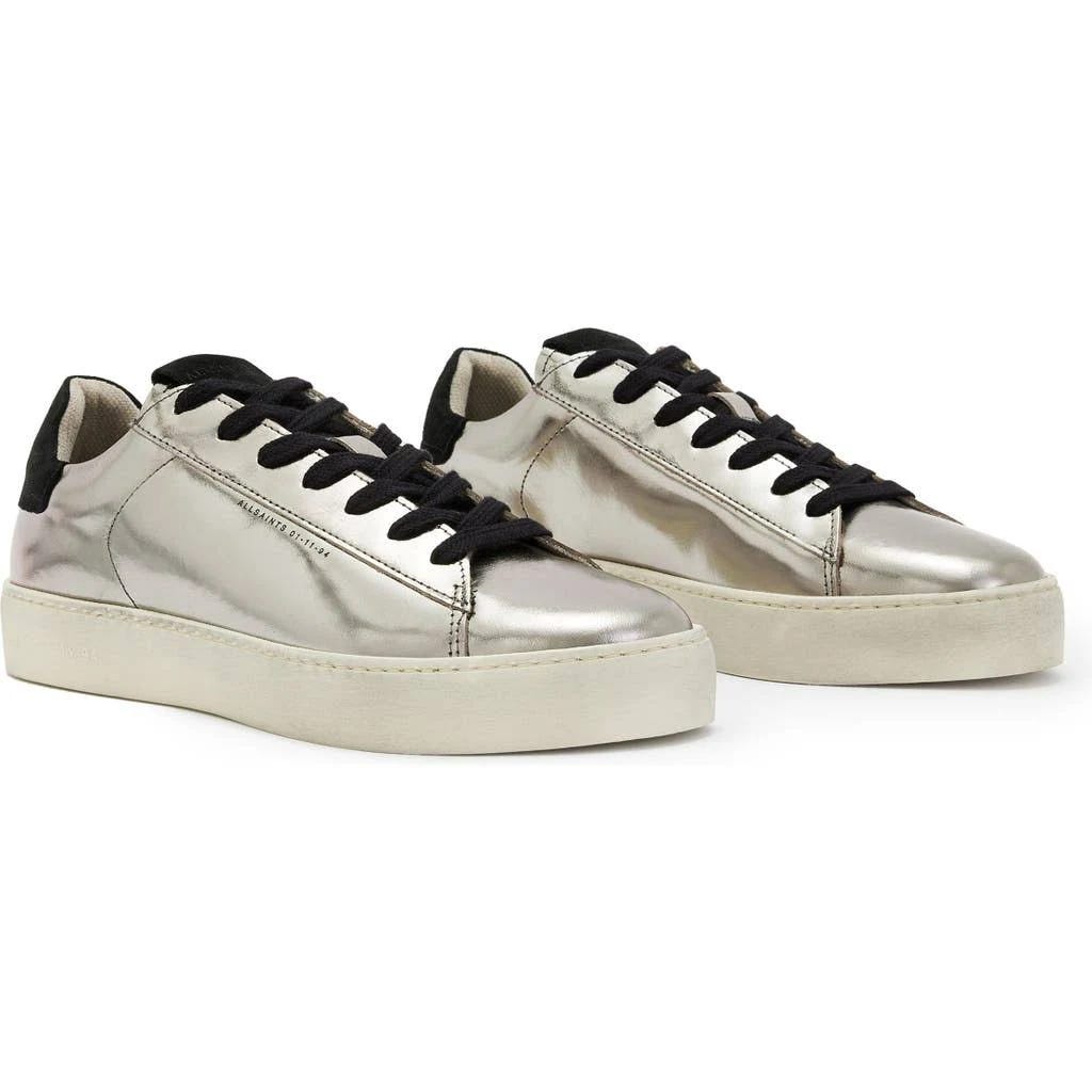 Shimmering Silver Metallic Sneakers by AllSaints | Image