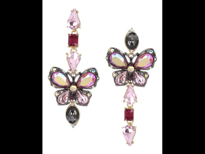 betsey-johnson-butterfly-mismatch-linear-earrings-1