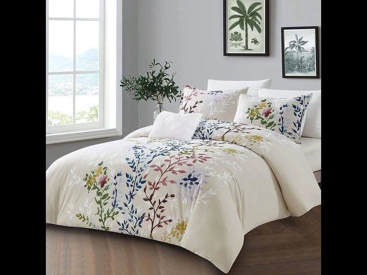 style-quarters-queen-comforter-set-4-pieces-100-cotton-soft-comfort-floral-boho-bedding-sets-queen-s-1