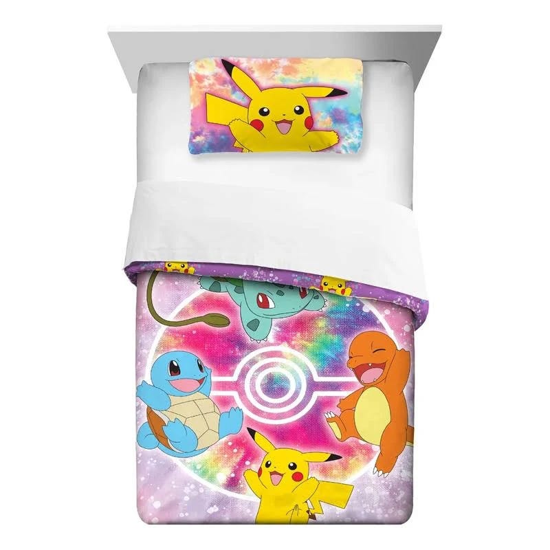Pokemon Adventure Twin Bedding Set: Tie-Dye Comforter and Cover | Image