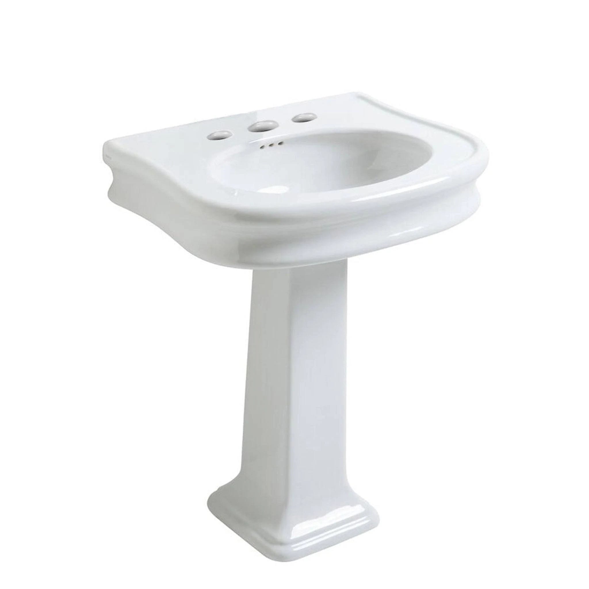 Whitehaus Classic White Pedestal Sink | Image