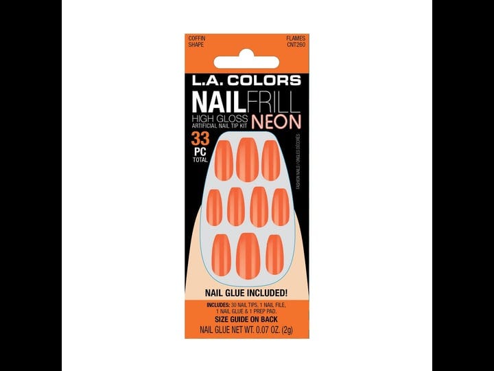 la-colors-flames-nail-frill-neon-artificial-coffin-nail-tips-1