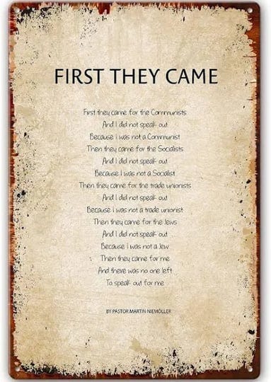 vintage-tin-signs-first-they-came-poem-wall-art-martin-niemller-quotes-wall-art-poetry-posters-dinin-1