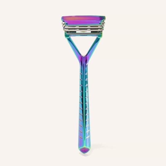 pivoting-head-stainless-steel-razor-sustainable-razor-leaf-shave-rainbow-prism-1