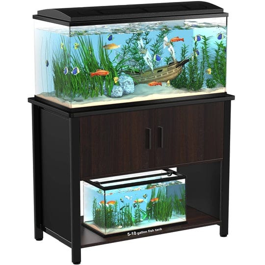 gdlf-metal-aquarium-stand-with-cabinet-for-fish-tank-accessories-storage-40-gallon-turtle-reptile-te-1