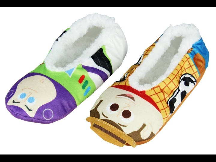 bioworld-disney-toy-story-slippers-woody-and-buzz-lightyear-slipper-socks-with-no-slip-sole-for-wome-1