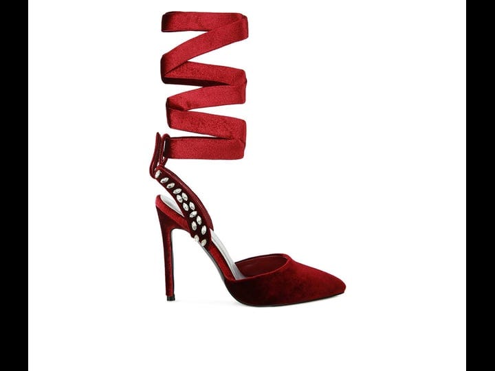 wallis-burgundy-diamante-embellished-tie-up-stiletto-sandals-1