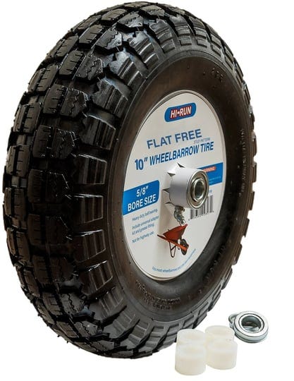 hi-run-10-in-wheelbarrow-tire-flat-free-with-universal-bearing-kit-and-grease-fittingstud-1