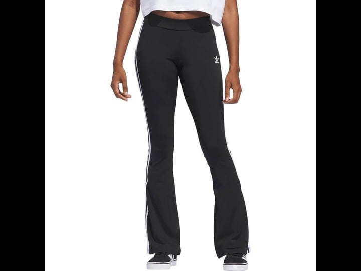 adidas-womens-originals-flared-leggings-in-black-black-size-medium-cotton-polyester-fleece-1