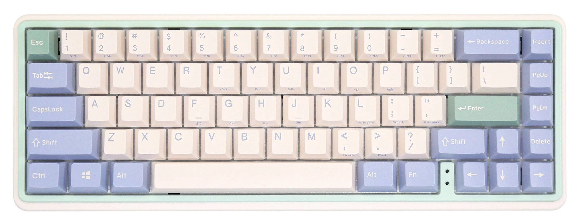 Varmilo Minilo VXT67 Eucalyptus 65% Hotswap Triple Mode RGB Mechanical Keyboard | Image