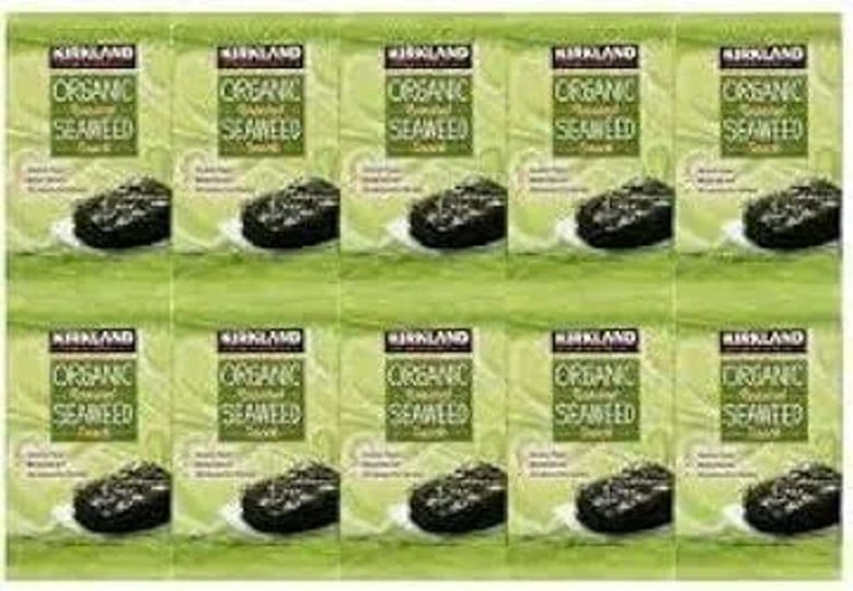 kirkland-organic-roasted-seaweed-snack-0-6-oz-pack-of-10-saving-value-1