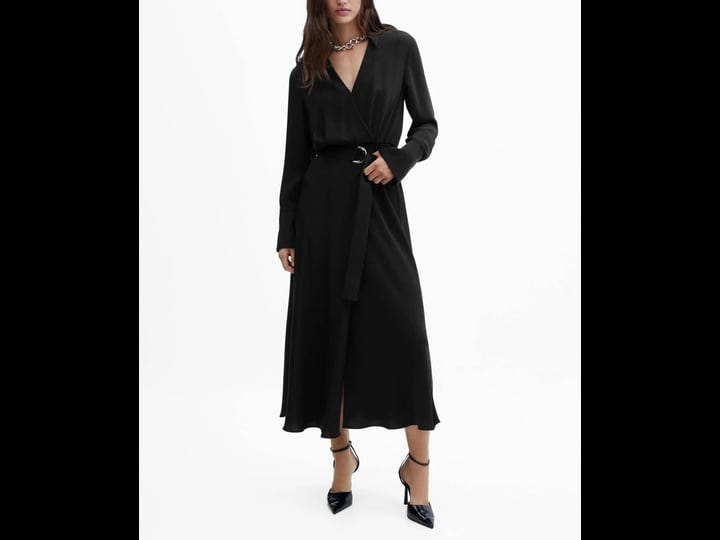 mango-long-sleeve-wrap-maxi-shirtdress-in-black-1