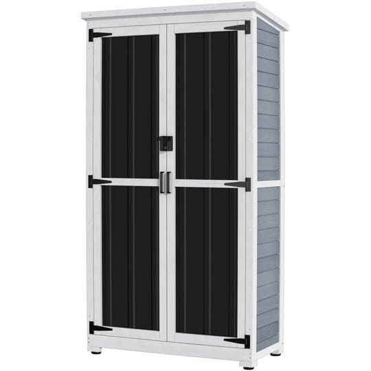 outdoor-storage-cabinet-wood-metal-garden-tool-shed-waterproof-sturdy-66-inch-h-gray-1