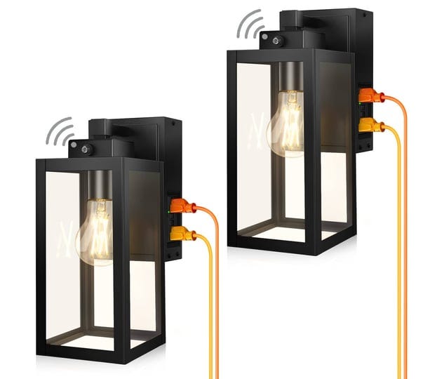 lamomo-outdoor-wall-lights-2-pack-dusk-to-dawn-porch-light-with-gfci-outlet-anti-rust-waterproof-bla-1