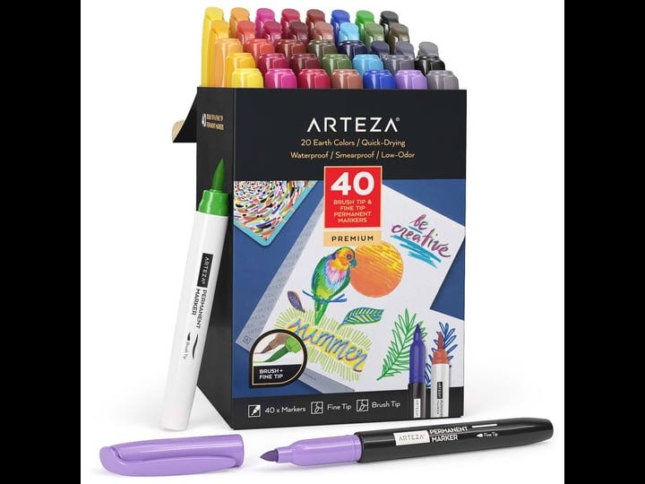 earth-tones-fine-brush-tip-permanent-markers-set-of-40-by-arteza-1