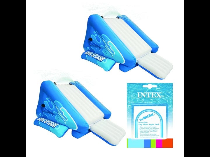 intex-blue-vinyl-inflatable-swimming-pool-water-slide-blue-2-pack-and-repair-kit-1