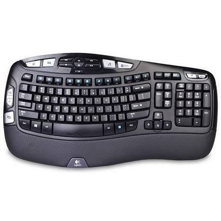 Certified Refurbished Logitech K350 Wireless Multimedia Wave Keyboard - Black | Image