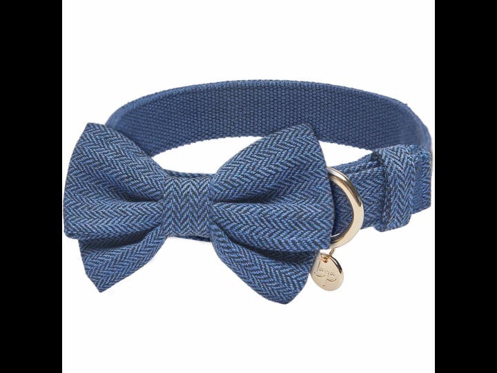 blueberry-pet-textured-tweed-dog-collar-navy-blue-large-1