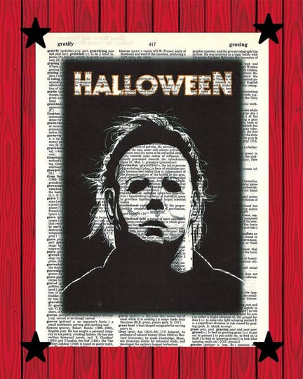 halloween-michael-myers-boogeyman-classic-horror-movie-poster-haddonfield-killer-dictionary-art-prin-1