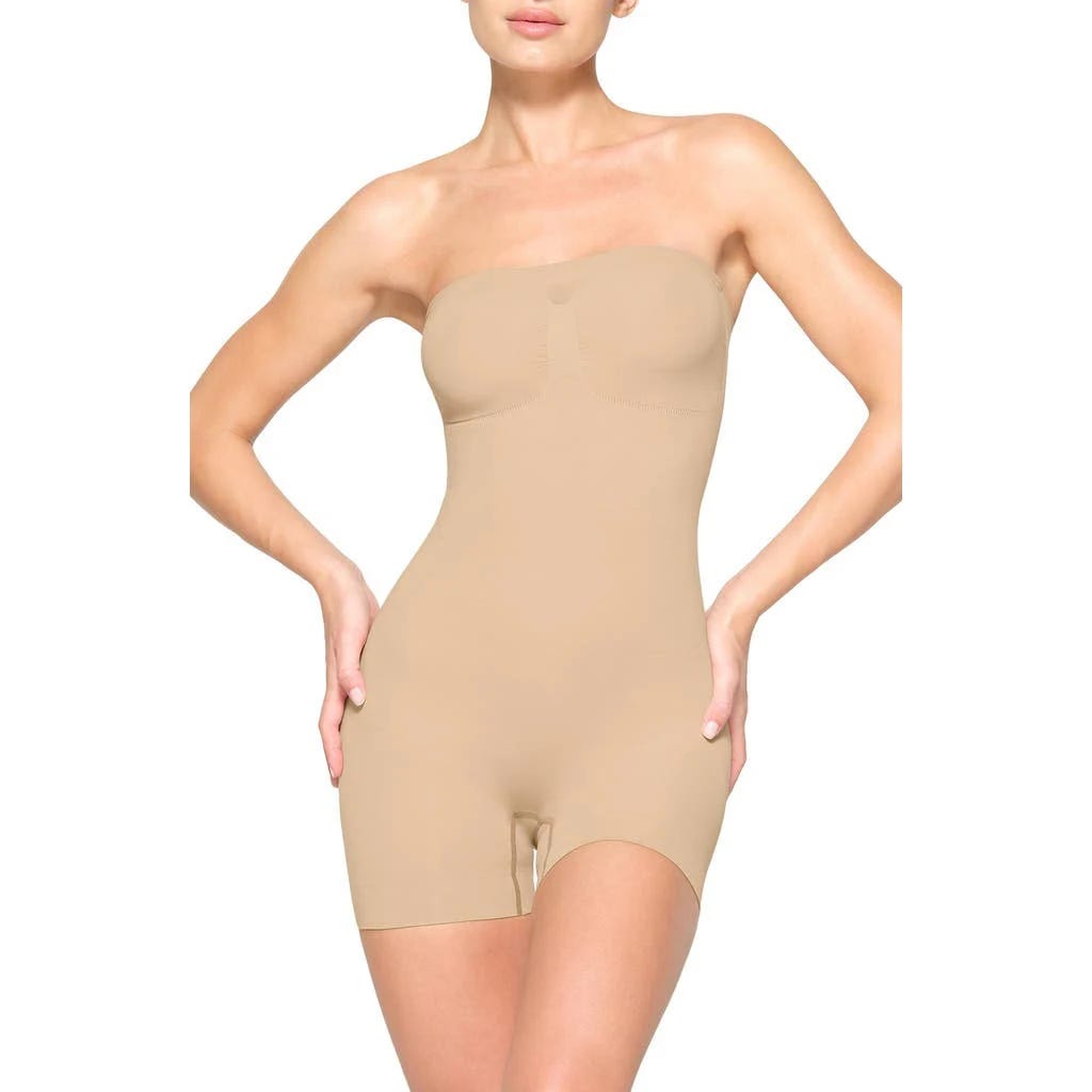 Stylish Strapless Shortie Bodysuit for Enhanced Sculpting and Comfort | Image