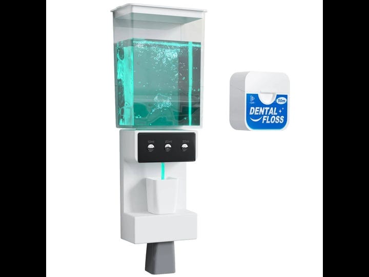 automatic-mouthwash-dispenser-26oz-refillable-mouthwash-container-with-2-cups-magnetic-reusable-liqu-1