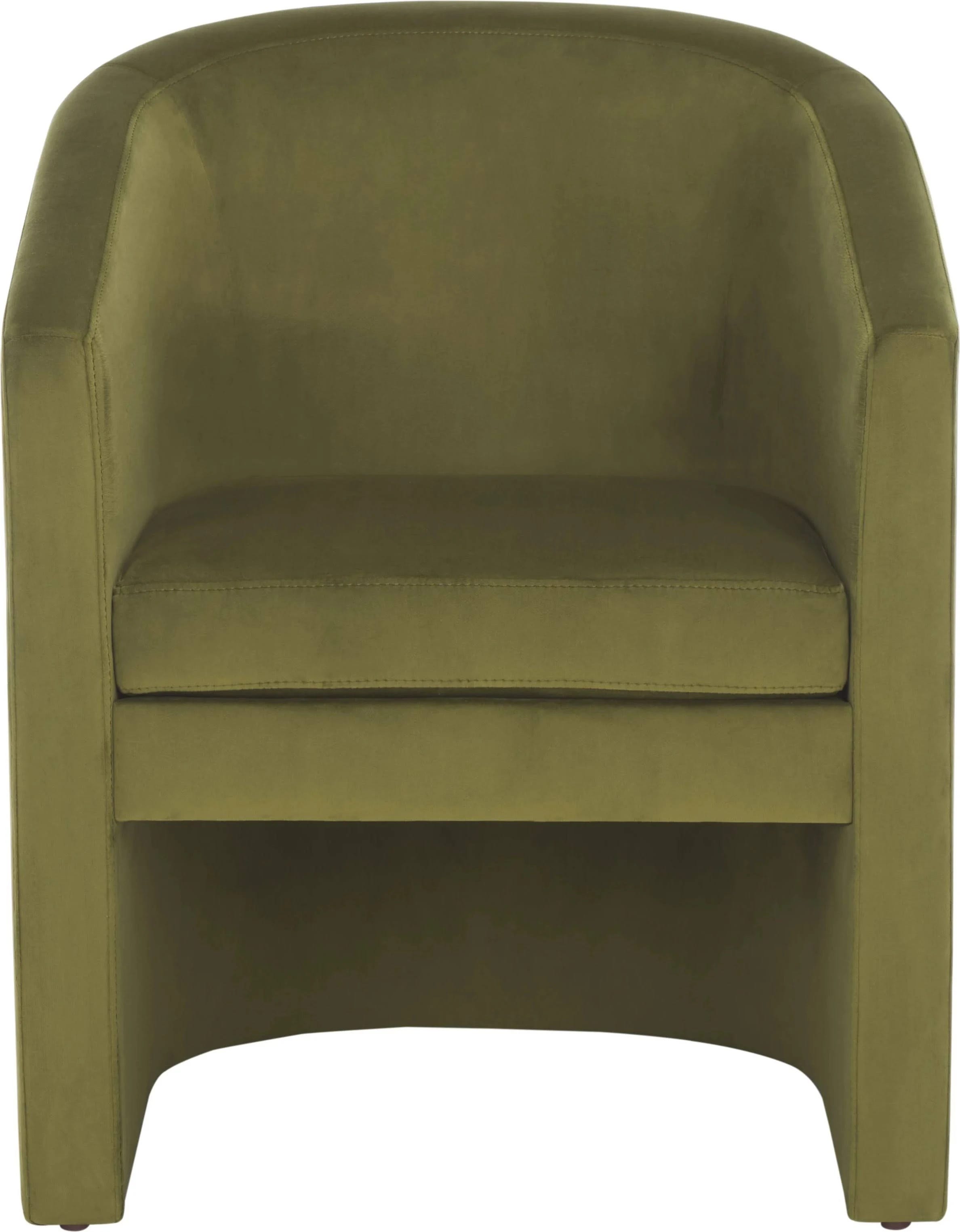 Olive Green Velvet Elysian Accent Chair for Relaxation and Style | Image