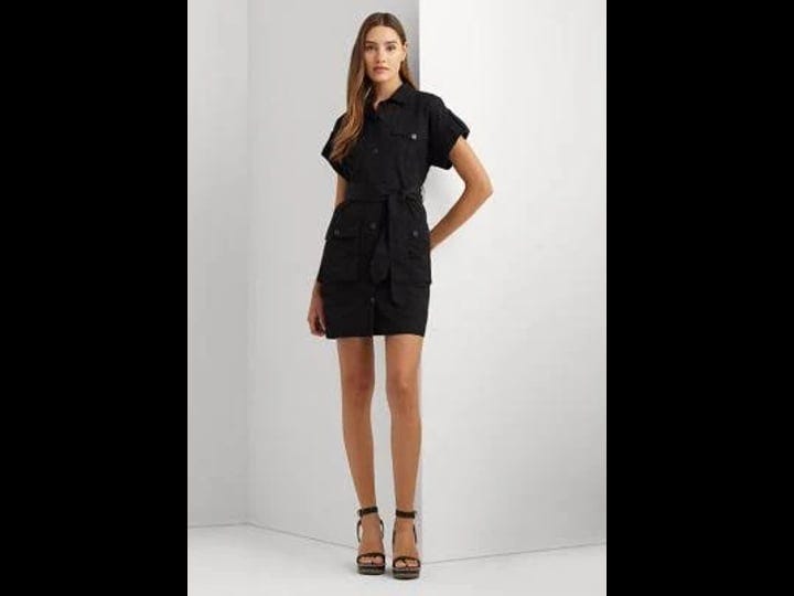 lauren-ralph-lauren-womens-belted-cotton-utility-shirtdress-black-6-1