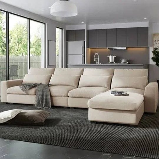 think-30-beige5-seatmodern-large-l-shape-feather-filled-sectional-sofaconvertible-sofa-couch-with-re-1