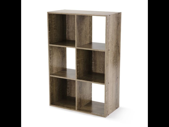 mainstays-6-cube-storage-organizer-rustic-brown-1