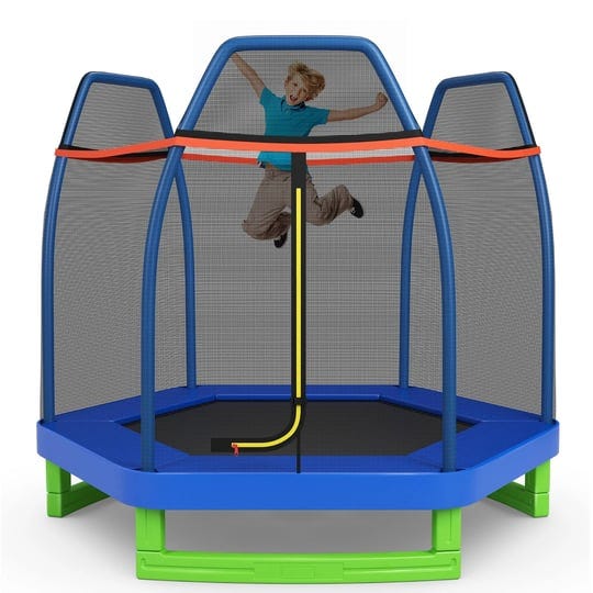 costway-7ft-kids-trampoline-outdoor-indoor-recreational-bounce-jumper-astm-approved-blue-1