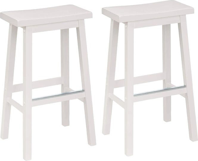 amazon-basics-solid-wood-saddle-seat-kitchen-counter-barstool-29-inch-height-white-set-of-2-1