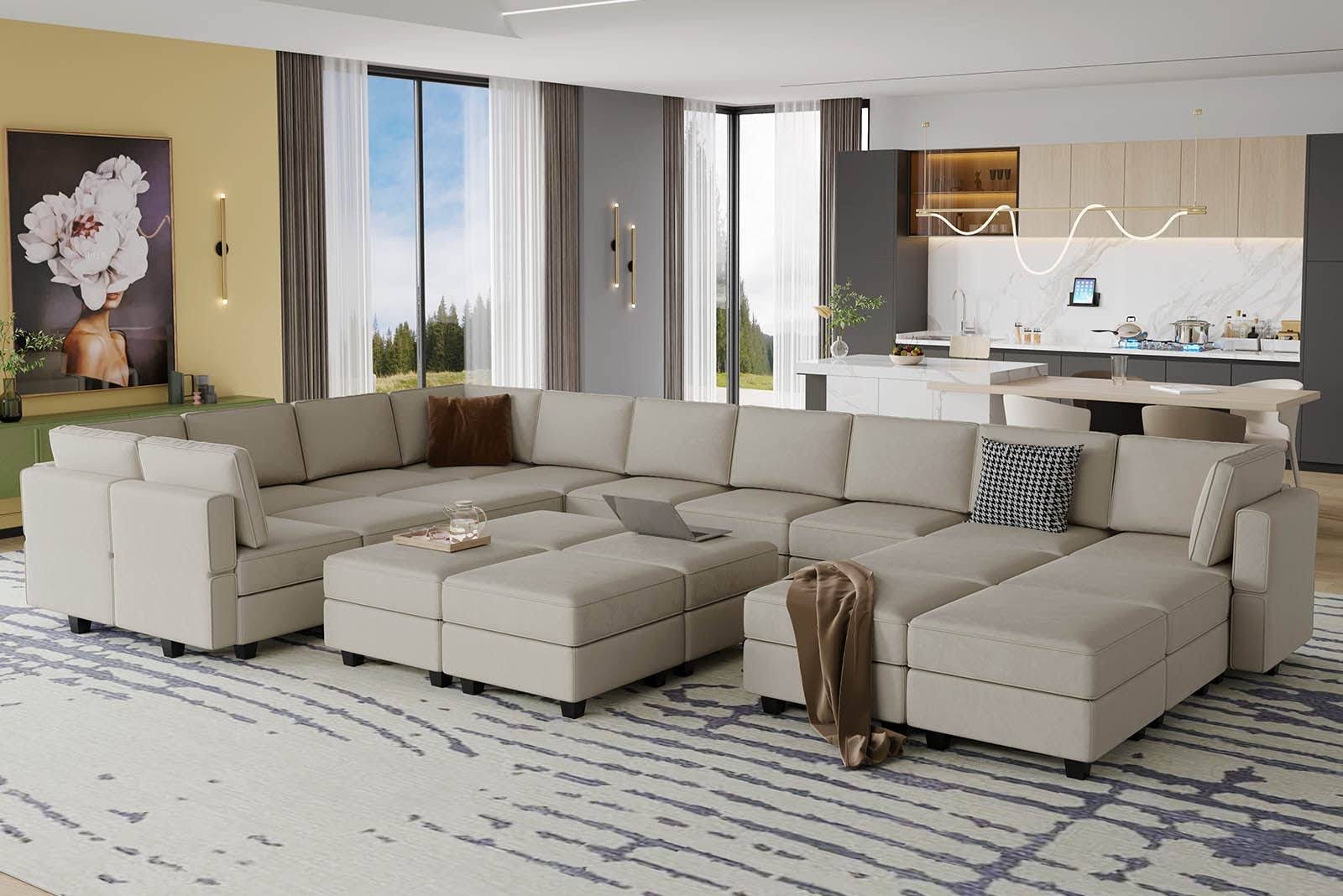 Stylish and Modern Modular U-Shape Sofa with Storage - Versatile and Comfortable | Image