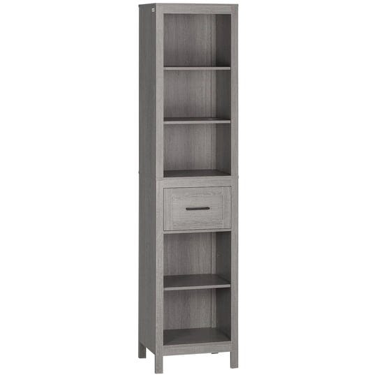 kleankin-tall-bathroom-storage-cabinet-with-drawer-and-5-tier-shelf-narrow-bathroom-cabinet-freestan-1