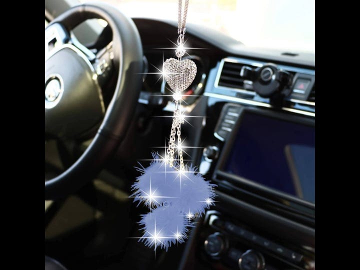yidexin-bling-car-accessories-for-women-men-bling-white-heart-and-pink-fuzzy-drops-bling-rinestones--1