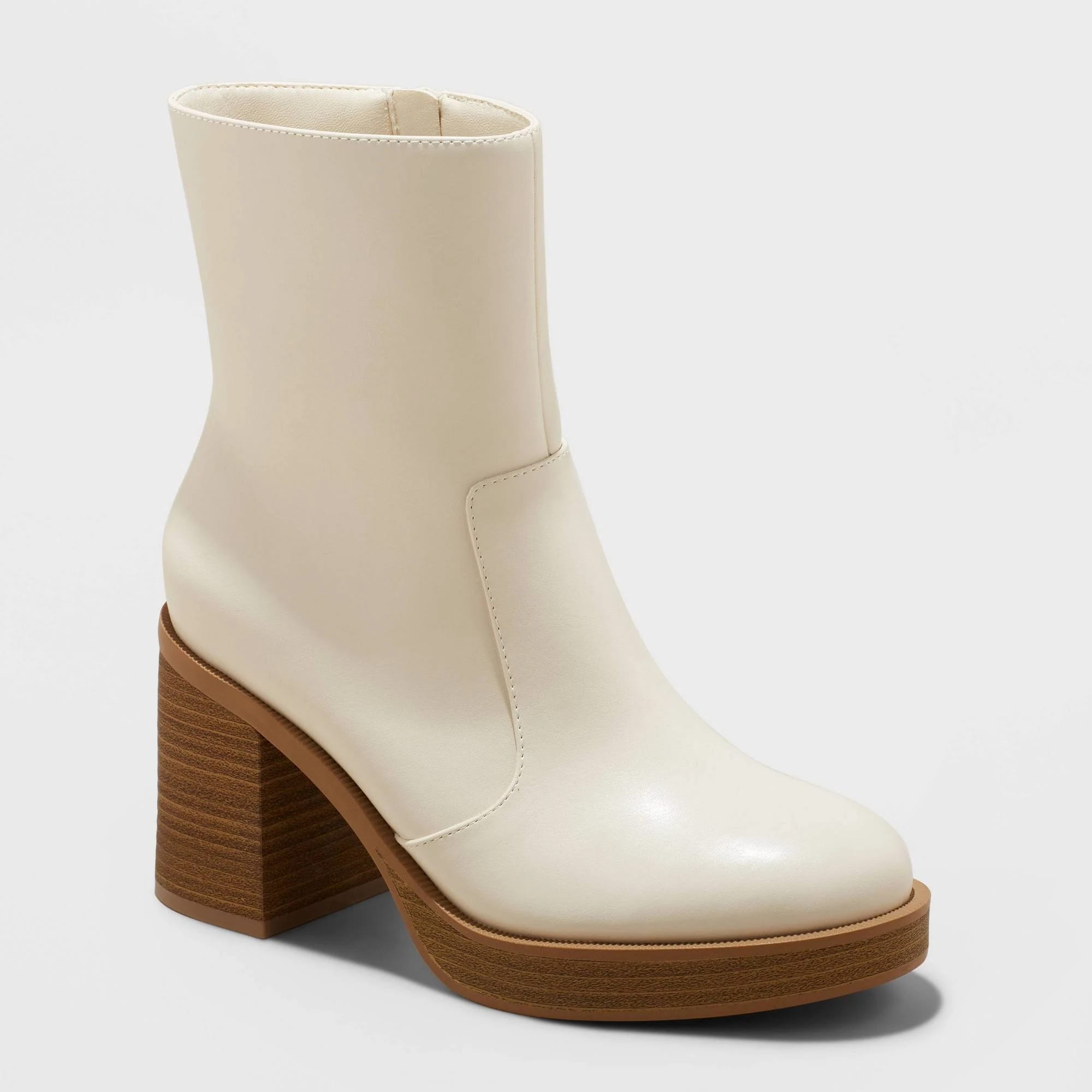 Classic White Platform Boots by Universal Thread | Image