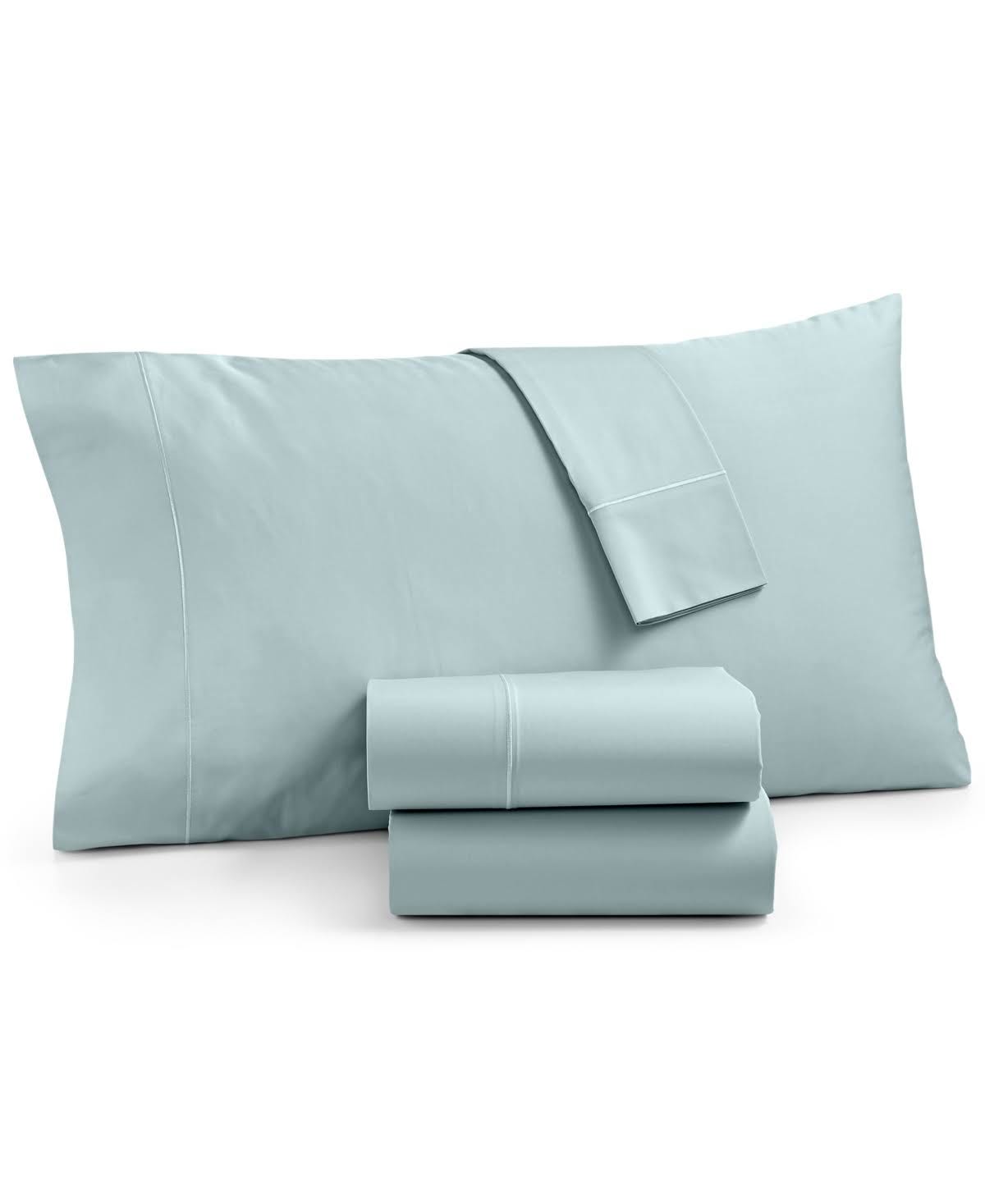Martha Stewart Organic Cotton-Blue Pillowcases | Image