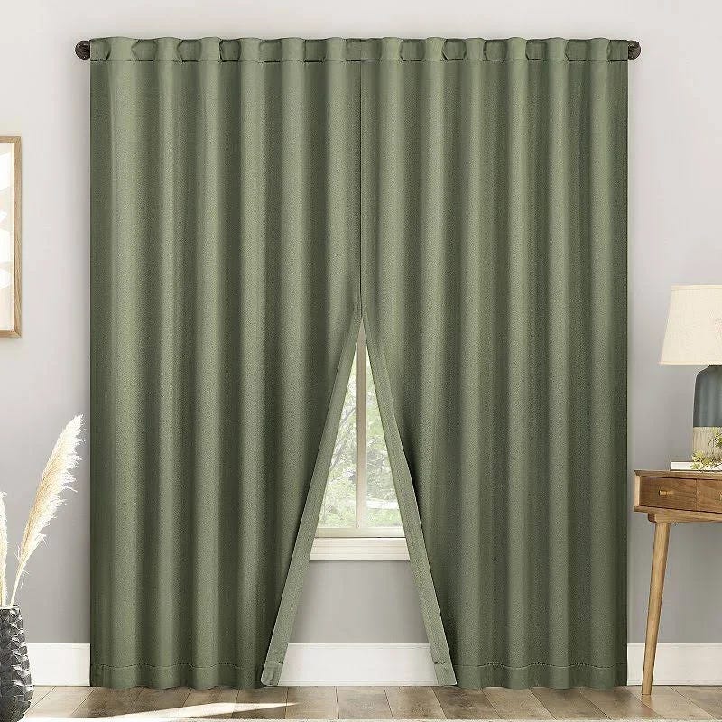 Magnetic Closure Blackout Curtain Pair for Blocking Light and Noise | Image