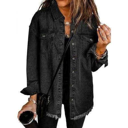 Fashionable Denim Jacket for Women, Loose Fit and Stylish | Image