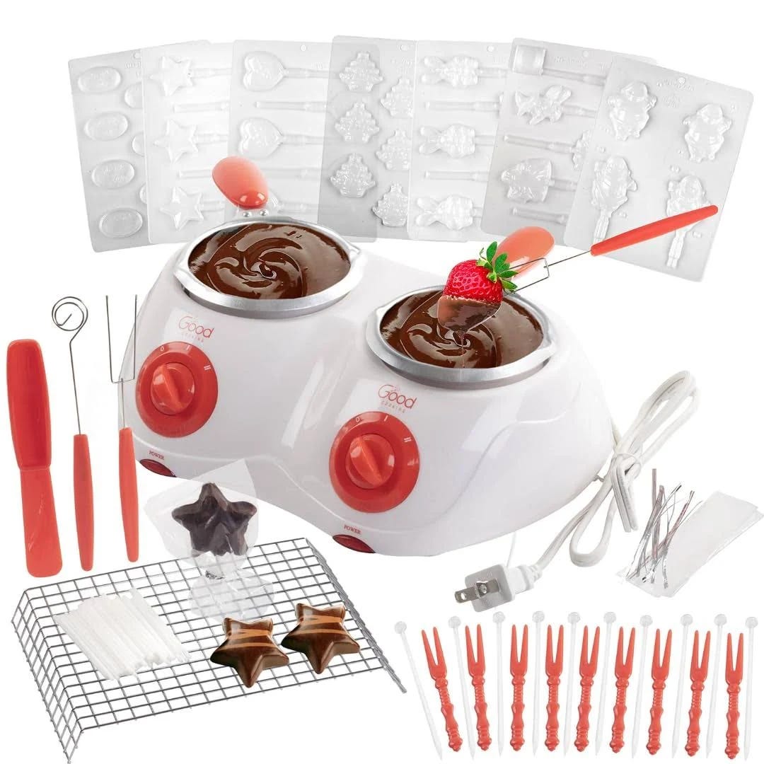 Deluxe Dual Electric Chocolate Melting Pot with Fondue Accessories | Image