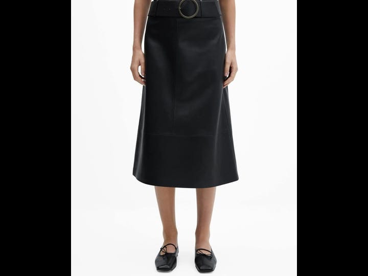 mango-womens-midi-faux-leather-skirt-black-1