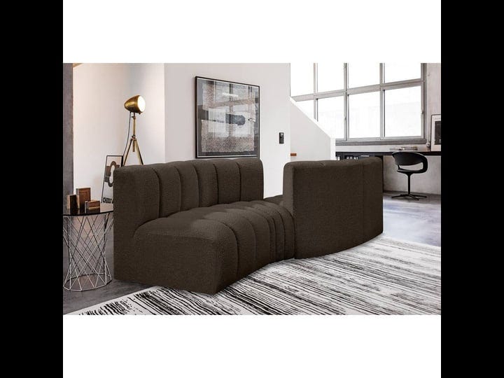 meridian-furniture-arc-brown-boucle-fabric-modular-sofa-1