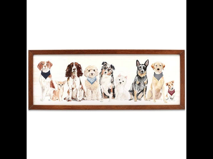 dogs-in-a-row-framed-wood-wall-decor-adorable-dog-wall-art-for-living-room-bedroom-or-hallway-1