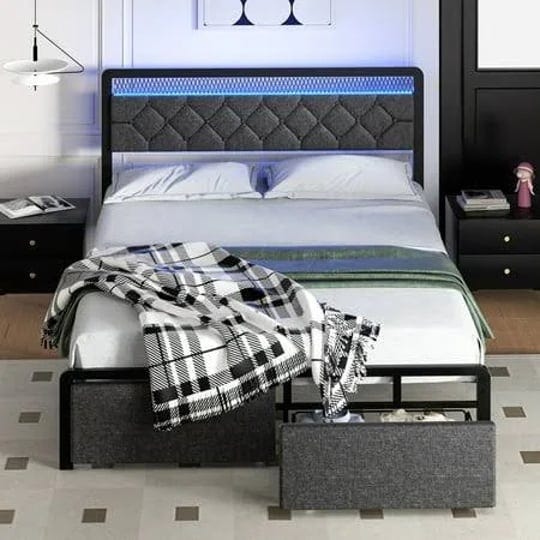 walsunny-full-bed-frame-with-led-light-and-2-drawers-metal-platform-bed-with-button-tufted-headboard-1