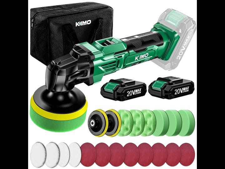 kimo-20v-cordless-buffer-polisher-kit-24-accessories-2-x-2000mah-batteries-car-polisher-w-6-variable-1