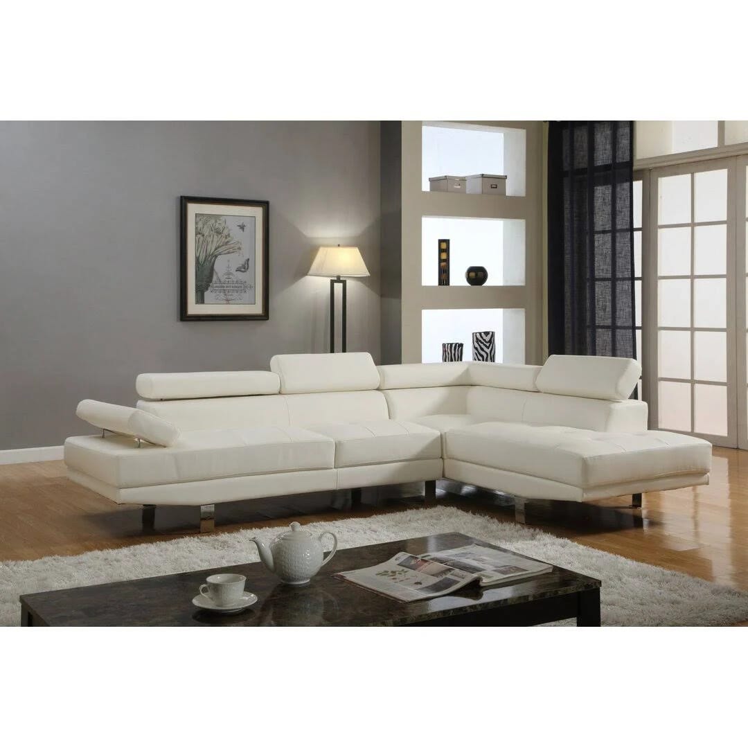 Stylish Deep Oversized L-Shaped Couch with Stainless Steel Legs | Image