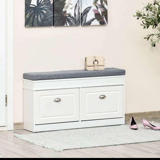 homcom-shoe-bench-shoe-storage-bench-for-entryway-entrance-bench-with-cushion-2-flip-drawers-and-adj-1
