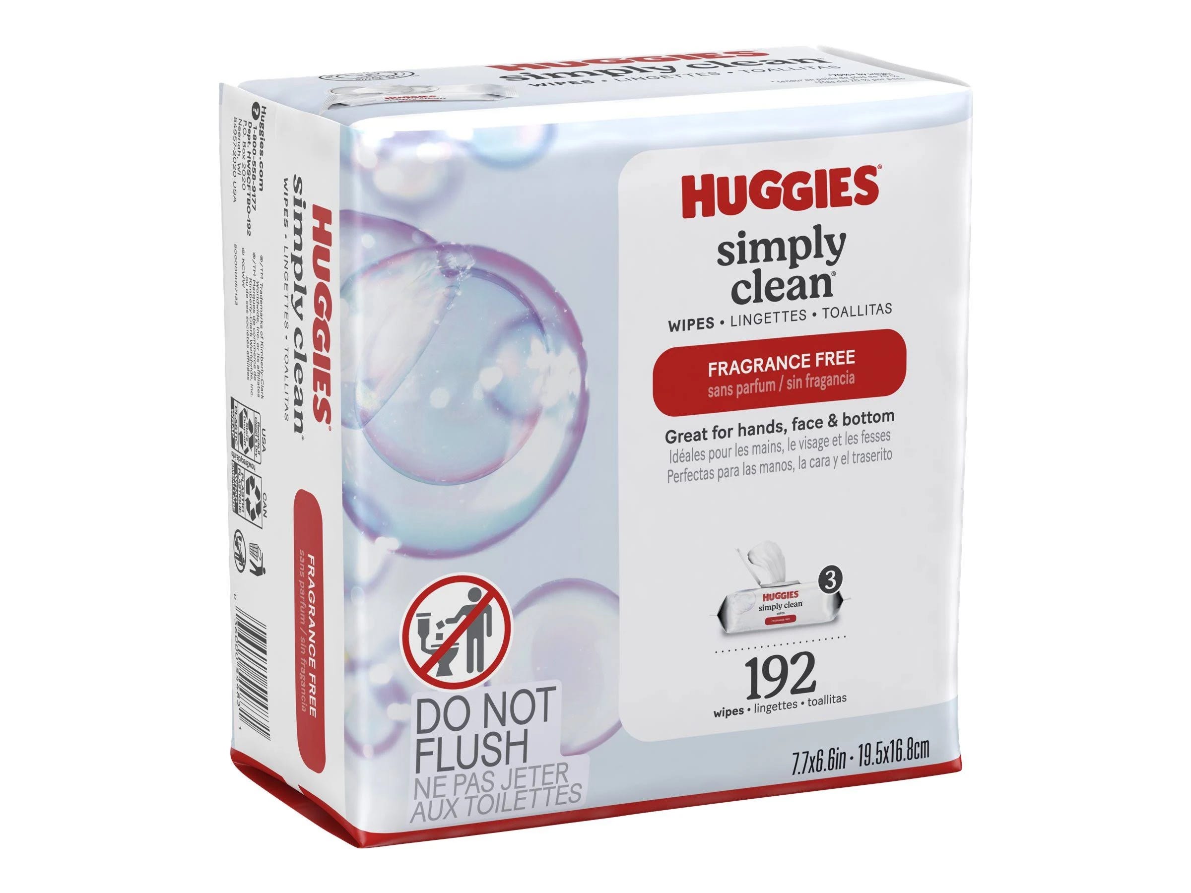 Huggies Simply Clean Unscented Wipes: Convenient, Plant-Based, and Hypoallergenic | Image