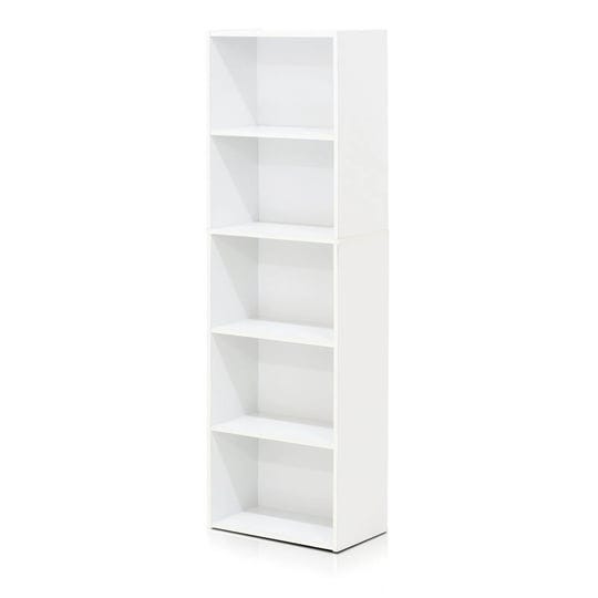 furinno-5-tier-reversible-color-open-shelf-bookcase-white-1