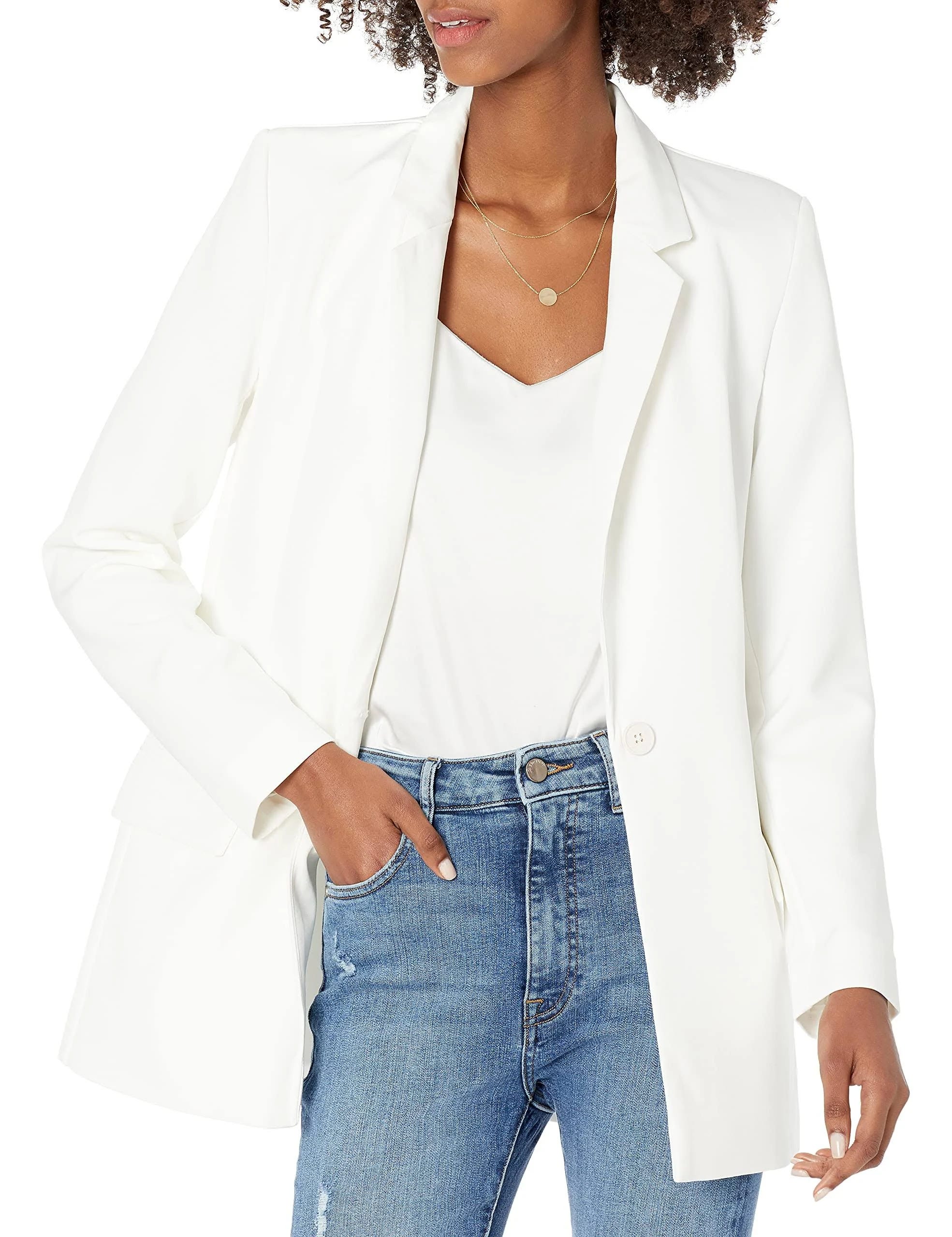 Elevated Cream Blazer for Women by The Drop Staples | Image